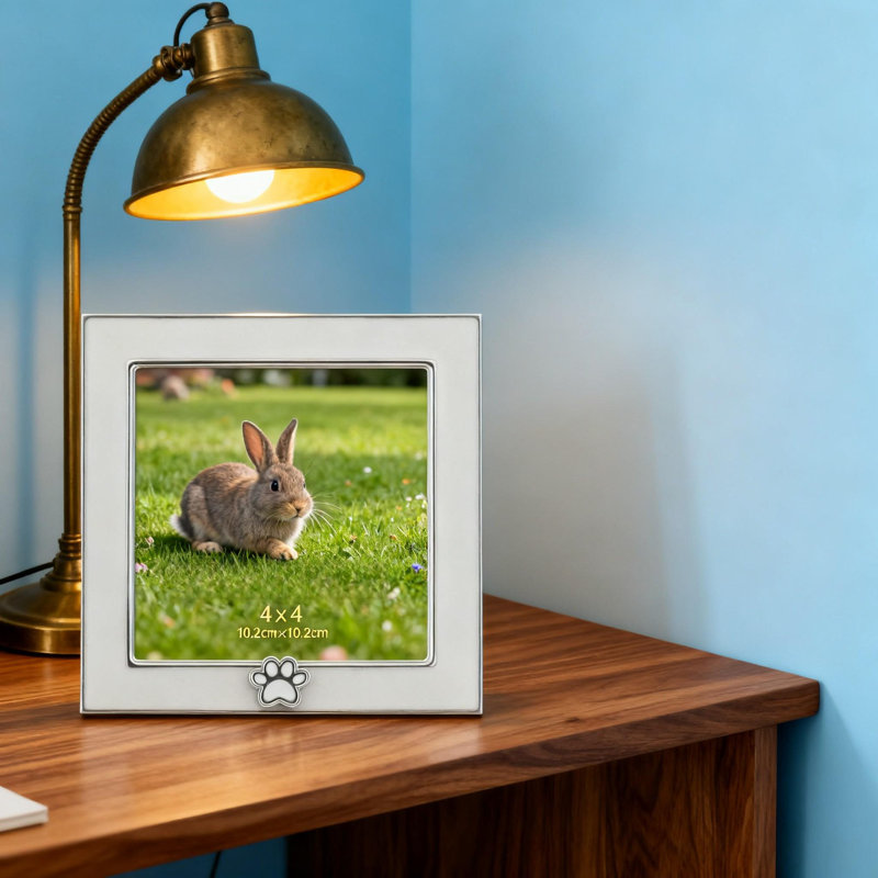 Picture Frame, Dog Paw Print (Silver)