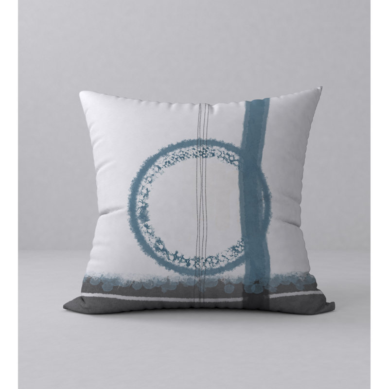 Abstract Reversible Throw Pillow, 18" x 18"