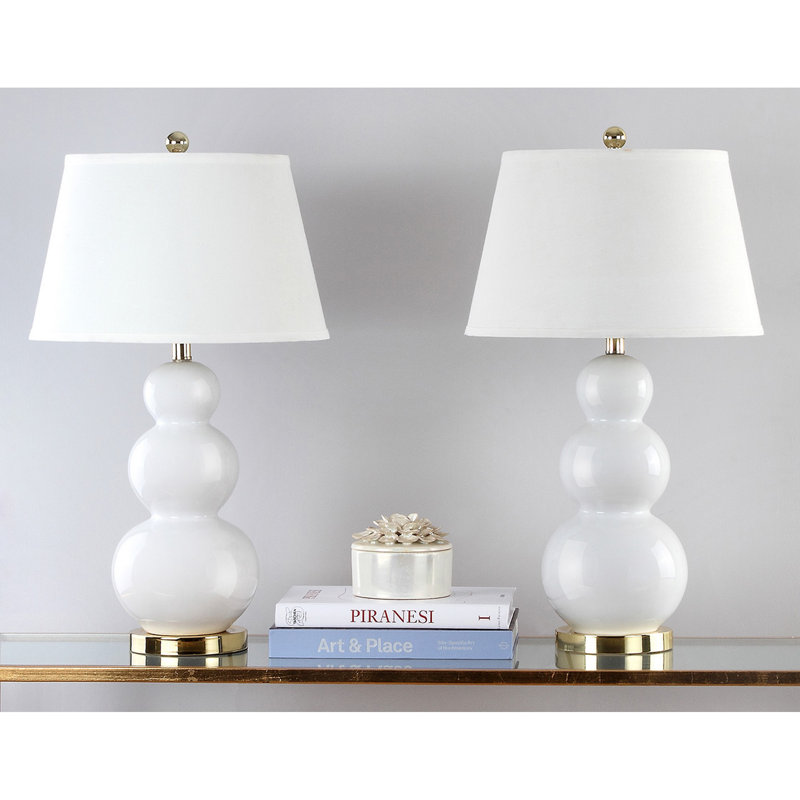 Dearious Ceramic Table Lamp, White
