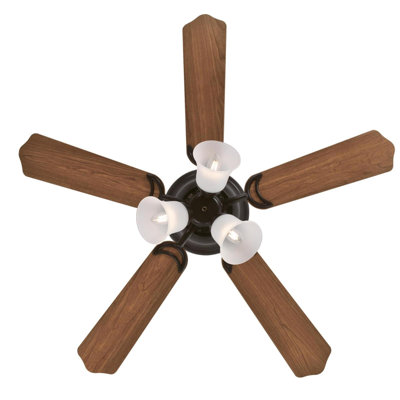 42" Rosenblatt 5 - Blade Standard Ceiling Fan with Pull Chain and Light Kit Included