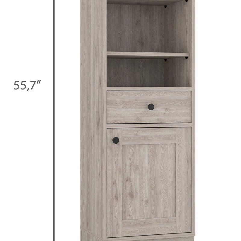 Armoire à linge autoportante Bianchini, Gris