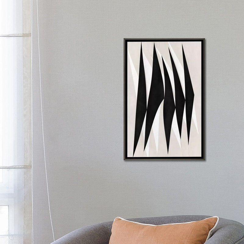 « zèbre print tribal paint »-impression sur image, Toile encadrée de bois rustique foncé, H 26 po x l 18 po x 1,5 po