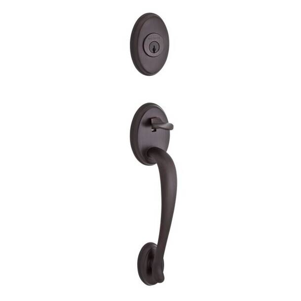 Baldwin Columbus Handleset with Deadbolt and Door Lever and Rosette ...