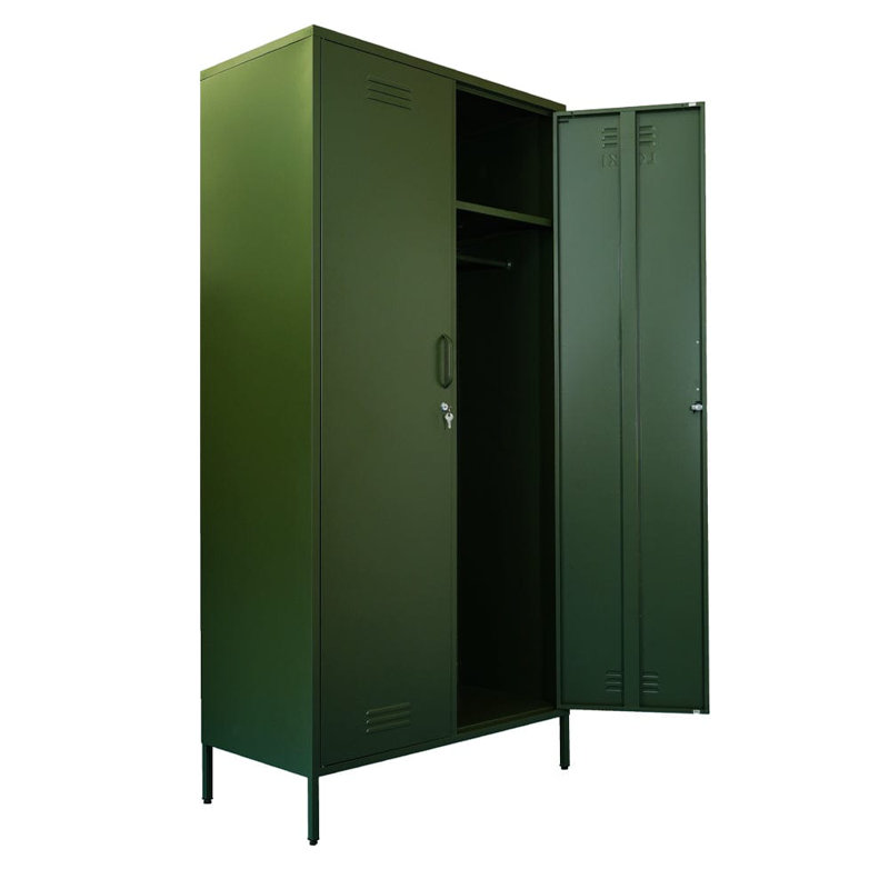 Nikeria 2 Door Steel Wardrobe, Olive