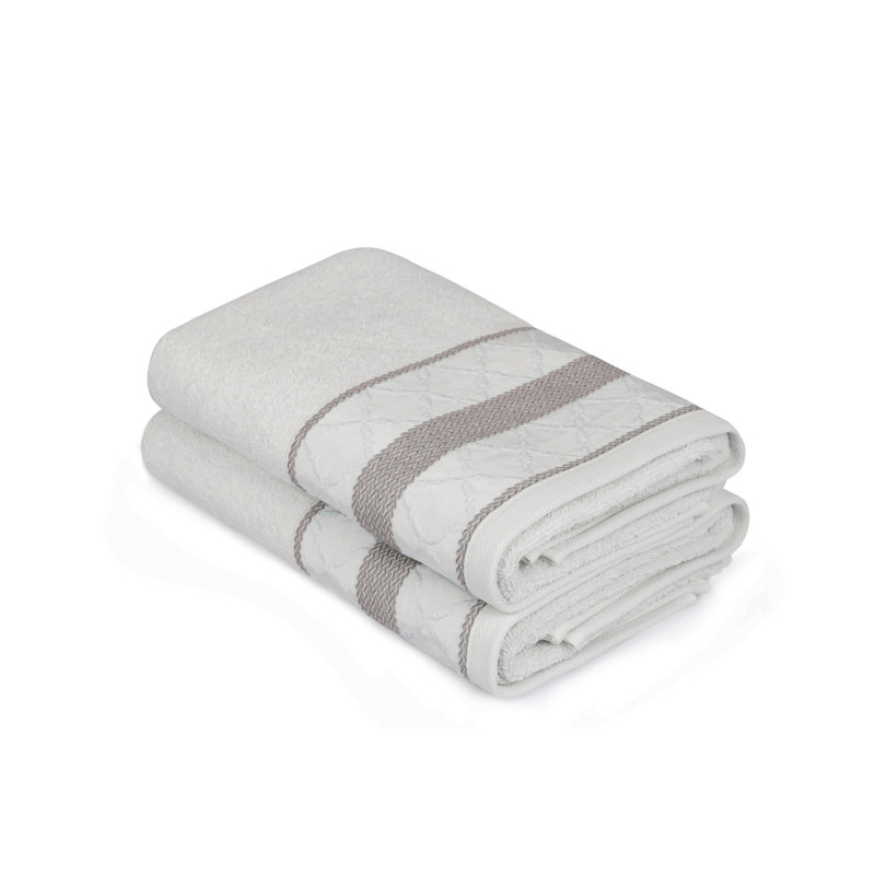 Ensemble de 2 serviettes Liana Lale, Bleu clair