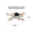 8-Lights Semi Flush Mount Ceiling Light Fixture,Black And Gold Modern Crystal Chandeliers,Farmhouse Lighting Fixtures