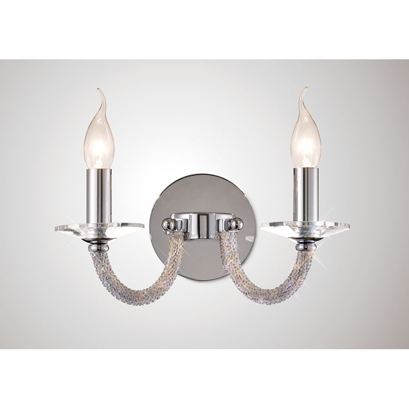 Gelnett Candle Wall Light, Chrome