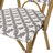 Outdoor PE Rattan And Aluminum french Chairs, Set Of 2, Gray & White, And Bamboo Finish
