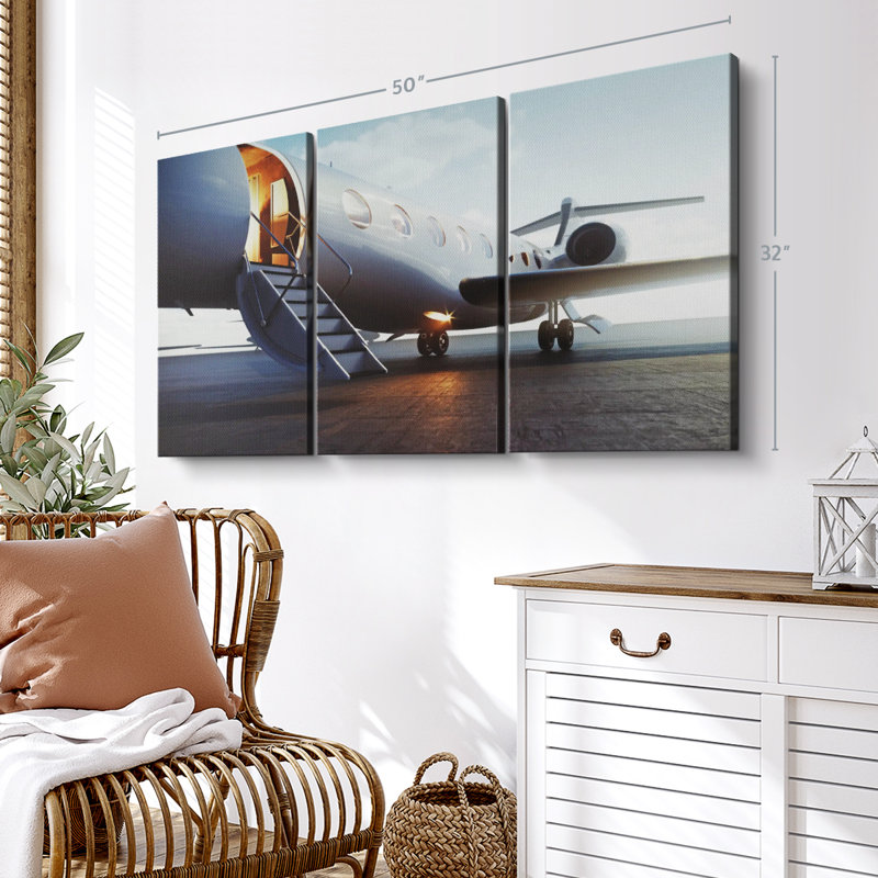 Impression sur toile Luxury Luxury Plane, H 32 po x l 50 po x P 1,25 po