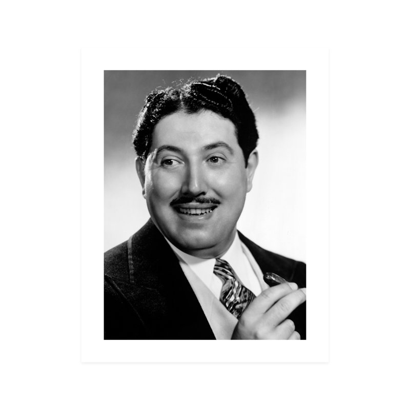 Gros plan sur le sourire d'Harold Peary - photographie non encadrée, H 10 po x l 8 po