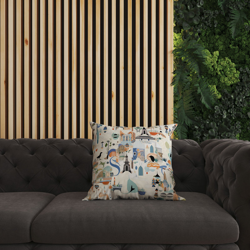 Square Cushion, 41cm H x 41cm W, Faux Suede