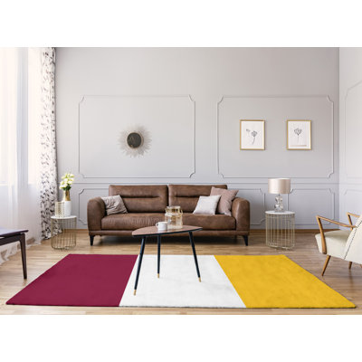 Tapis de zone rouge/jaune