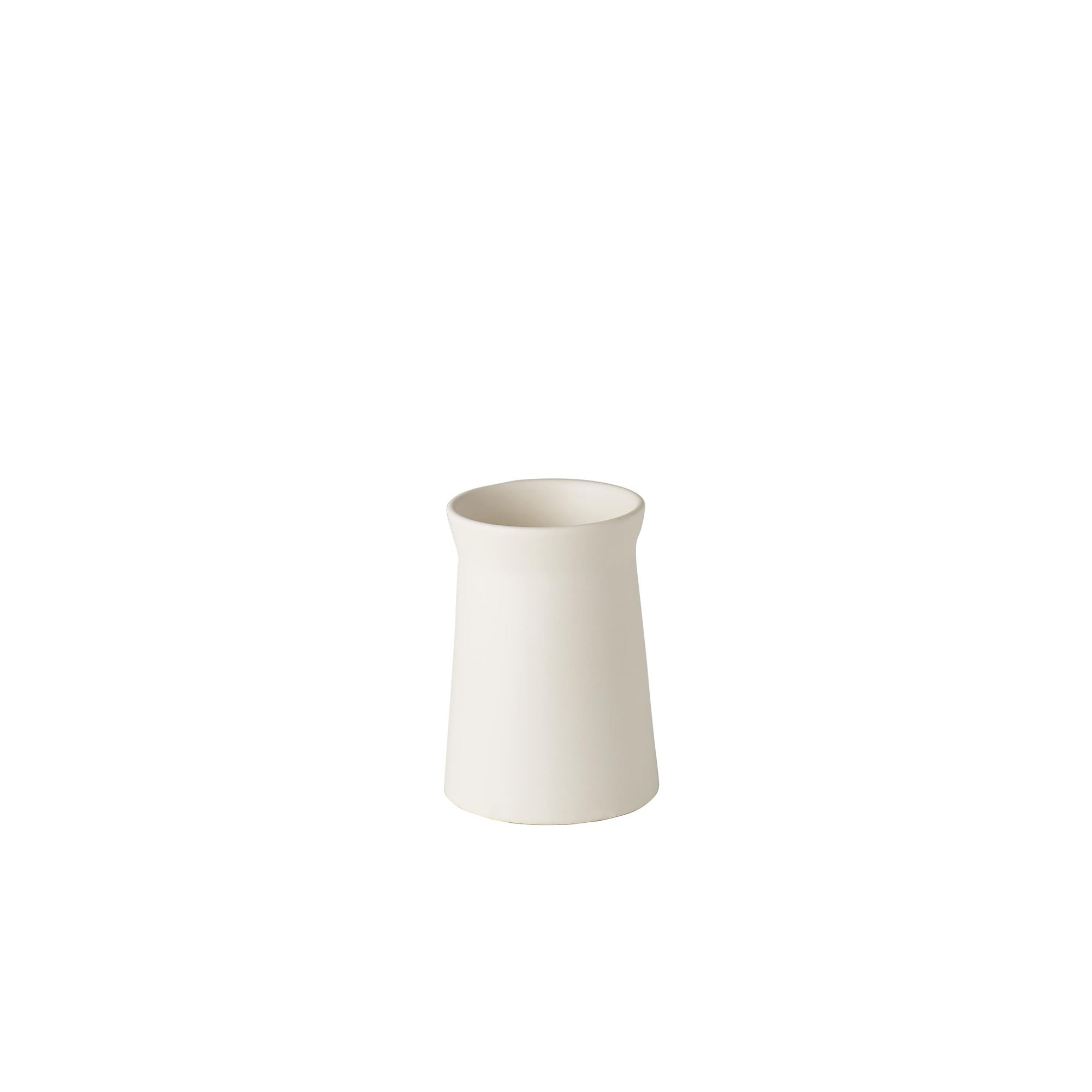 Leyton Handmade Ceramic Table Vase, Moon, 5.25" H x 3.75" W x 3.75" D