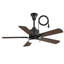 Ventilateur de plafond d'extérieur / intérieur enfichable imperméable 42 po avec lumière DEL et télécommande pour patio Cissline