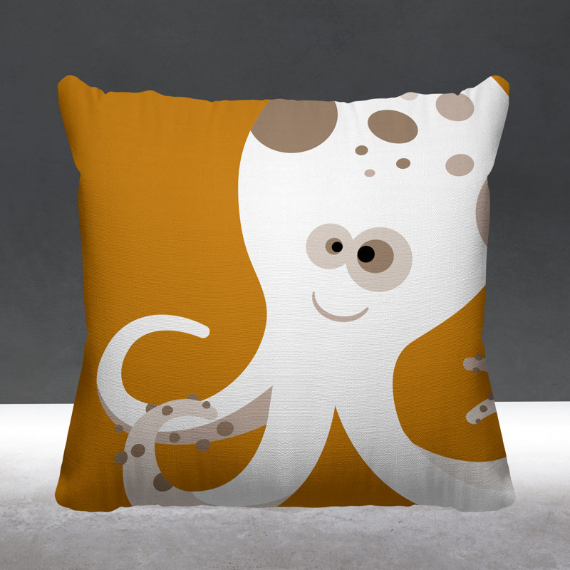 Coussin décoratif Octavious, Mandarine, L 15 po x H 15 po