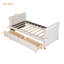 Lit de jour simple tapissier avec tiroirs, support en lattes de bois-618162933