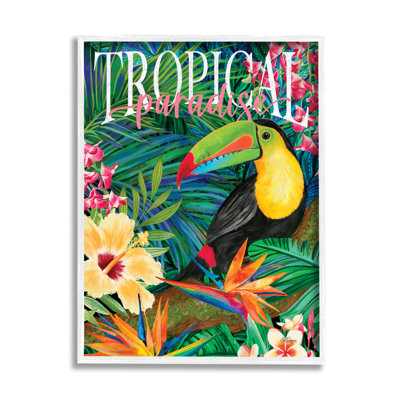 «Bay Isle Home», paradis tropical, Toucan, art de la giclée par Cat Thurman Designs