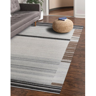 Reversible Flat Weave Durry Brown Flatweave Wool & Viscose Area Rug