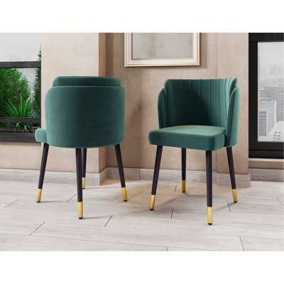 Chaise de salle à manger en vert