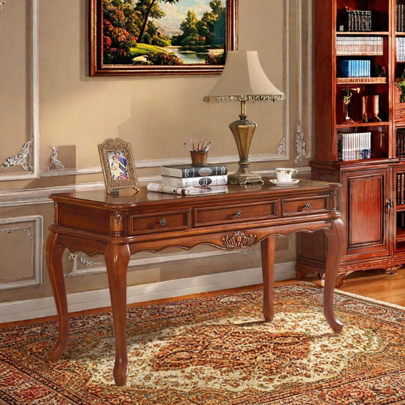 Solid Wood Writing Desk, 30.7" H x 59.05" W x 23.62" D