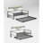 Daybed With Trundle, Farmhouse Daybed Frame With Sliding Barn Door Headboard And Charging Station & LED Light For Bedroom And Guest Room