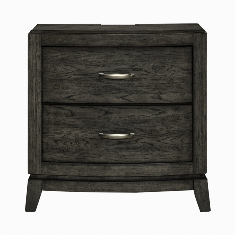 Table de chevet 2 tiroirs avec station de charge Drelan, Brown