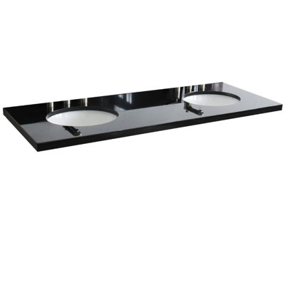 Ovate 61'' Double Bathroom Vanity Top with Sink