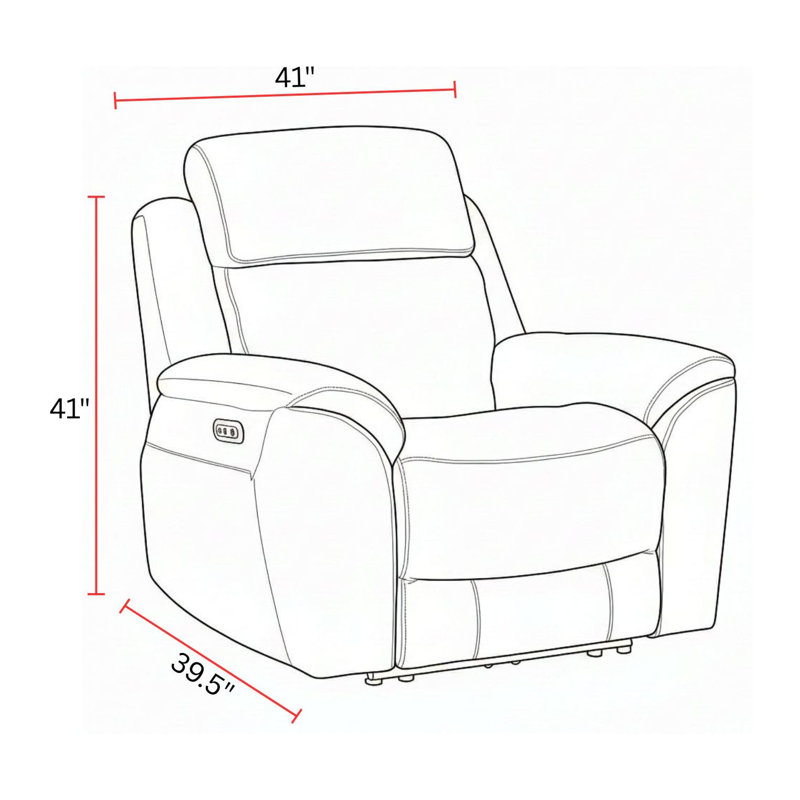 Causeuse et fauteuil inclinable électrique Minnis, Os Lenox
