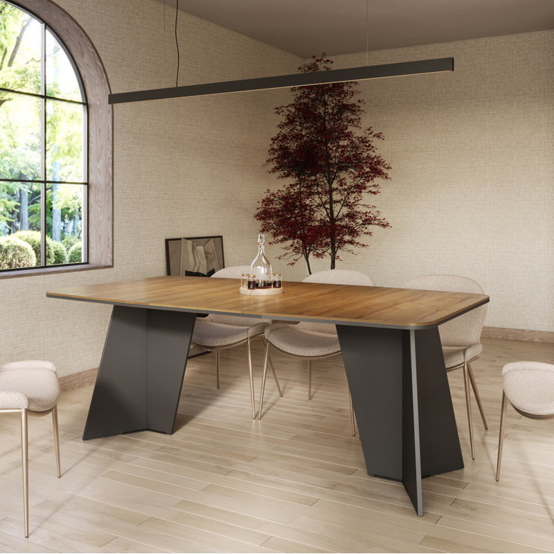 Extendable Dining Table, Dark Wood