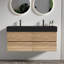 Meuble-lavabo 48 po avec lavabo à quartz et tiroirs noirs doux, meuble-lavabo mural flottant-2129197650-2129197646