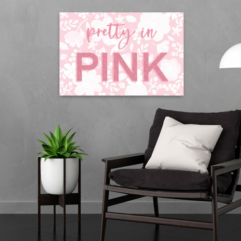 «Pretty In Pink», art contemporain abstrait, H 16 po x l 24 po