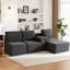 Canapé modulaire 91,1 po sans assemblage modulaire sans compression avec repose-pieds amovible-129990779