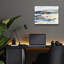 Art mural en verre épique «Shoreline Dreams 1» par Melissa Wang, 16 po x 12 po
