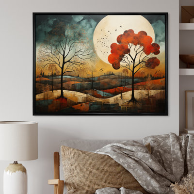 «Orange Teal Native American Essence I», reproduction d'art sur toile