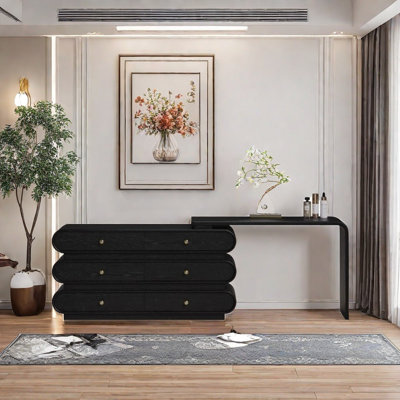 Commode en bois massif de style rétro