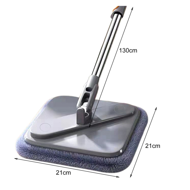 Spin Mop with Bucket 360 Degree Rotatable Self Wash Square Mop Clean/Dirty Water Separation System, 32" H x 32" W x 20" D