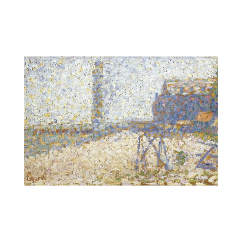 L'hospice Et Le Phare De Honfleur 1886 by Georges Seurat - 1 Piece Wrapped Canvas Wall Art