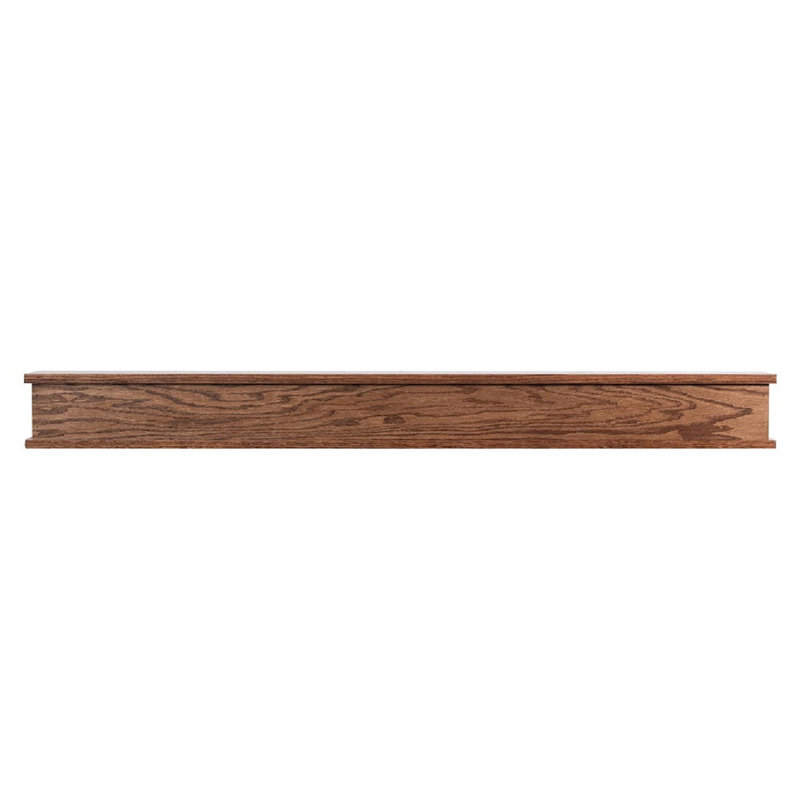 Floating Wood Fireplace Mantel Shelf - 100% Hardwood Oak Shelf For Hanging Above Fireplaces, Provincial Oak, 48"
