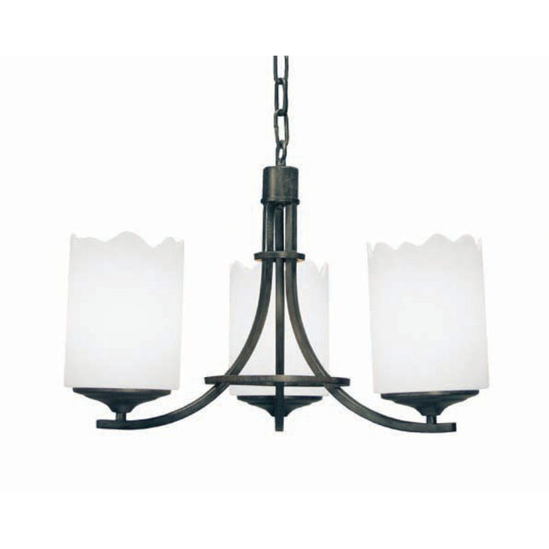 Octavia 3 - Light Chandelier, Antique Iron Gate
