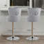 Swivel Velvet Counter Height Bar Stools With Lion Head Pull Ring For Kitchen Island-2125177596