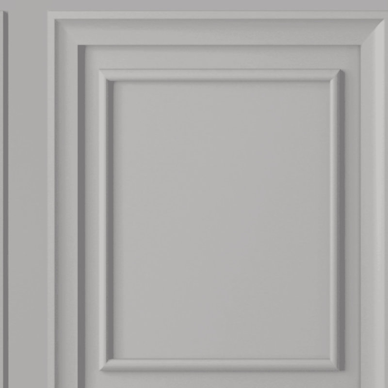 Laura Ashley Redbrook Wood Panel Pale Steel Wallpaper