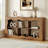 Mia 63 Inches Farmhouse Console Table, Wooden Entryway Table With 6 Storage Cubes, Sofa Table Behind The Couch For Entrance, Hallway, Living Room