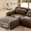 Tissu moelleux doux et moelleux, canapé-lit modulaire modulaire, conception ergonomique avec repose-pieds et coussins décoratifs, raccordement à boucle à compression complète pour étude, cinéma maison