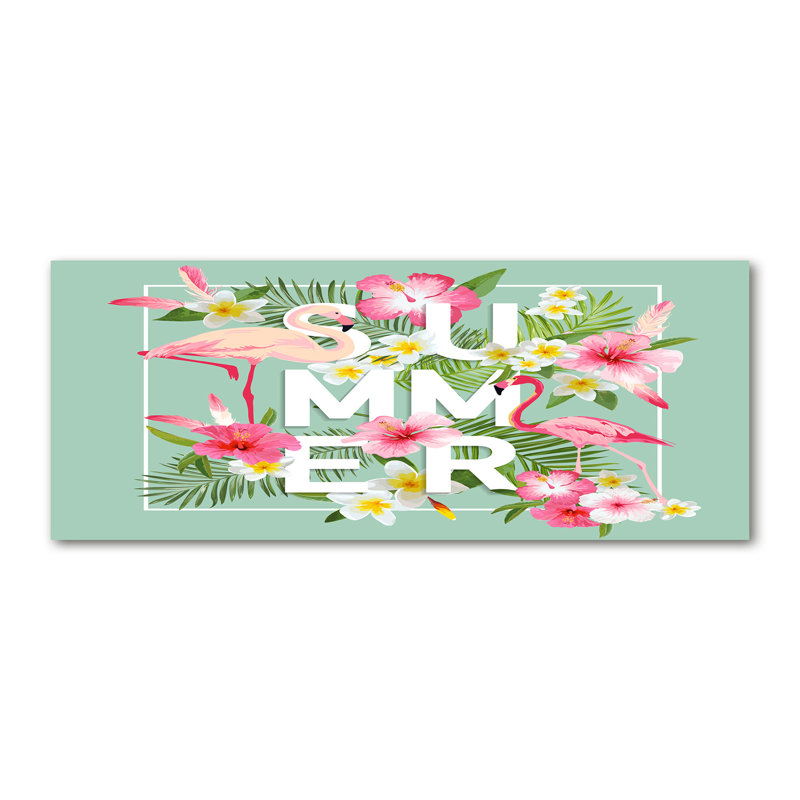 Holidays And Flamingos - Wrapped Canvas Print