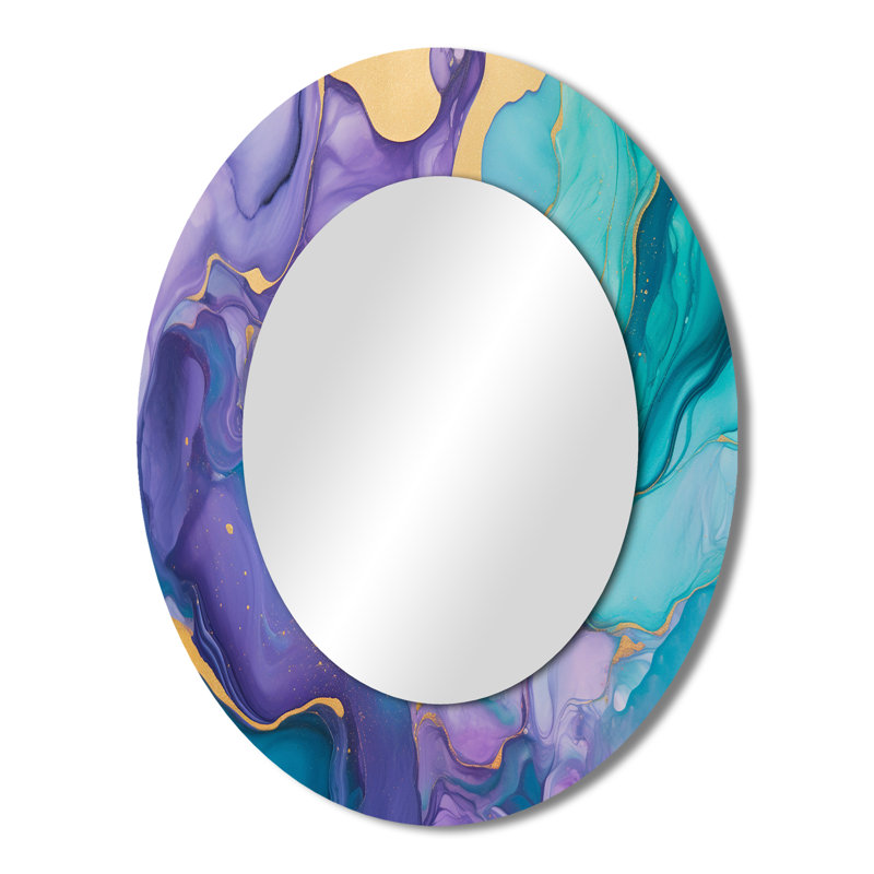Lobdell - Miroir abstrait en métal, 43 po x 33 po