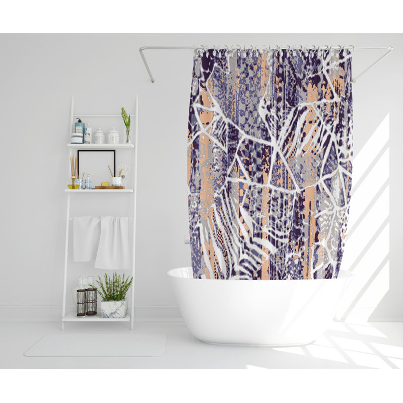 Iola Polyester Shower Curtain, 168cm H x 168cm W