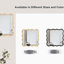 Décoration murale moderne en bois massif avec miroir carré ondulé 36 po x 36 po