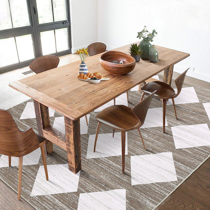 Maitund Washable Geometric Rug, Rectangle 5 pi x 7 pi