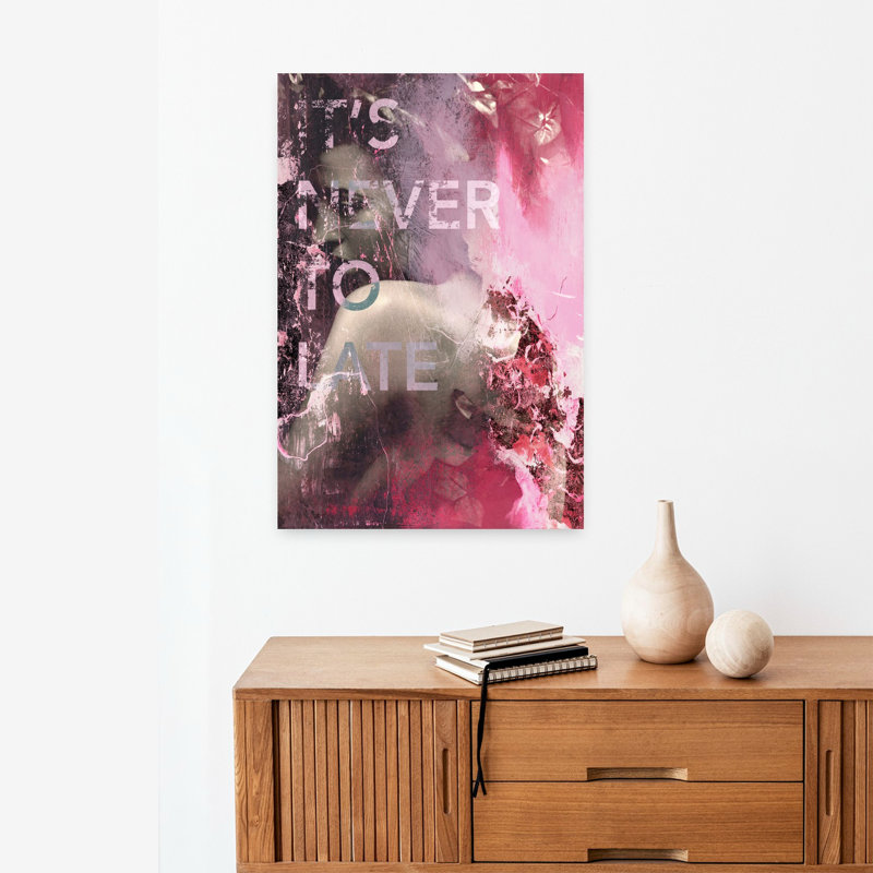 Itâ’S Never Too Late Abstract Contemporary Urban Architecture Art, 24" H x 16" W