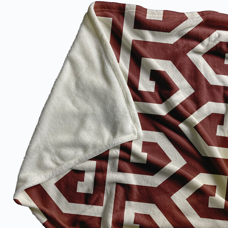 Lenora Geometric Blanket, Rust